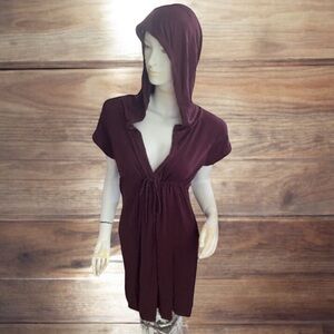 🤑10/$100 Robin Piccone wine red V neck flowy bohemian lounge dress L